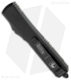 Microtech Ultratech D/E OTF Automatic Knife Natural G-10 Jade (3.4" Black) -Microtech Shop Microtech Ultratech DE OTF Auto Natural G 10 Black 122 1GTJG BHQ 104186 jr side
