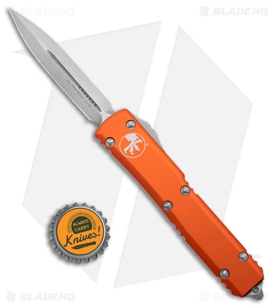 Microtech Ultratech Dagger D/E OTF Automatic Knife Orange (3.4" Stonewash) 6 Microtech Ultratech Dagger D/E OTF Automatic Knife Orange (3.4" Stonewash) - Image 4