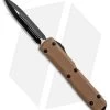 Microtech Ultratech D/E OTF Automatic Knife Tan G-10 (3.4" Black) 122-1GTTA -Microtech Shop Microtech Ultratech DE OTF Auto Tan G 10 Black 122 1GTTA BHQ 84504 jr 1