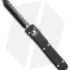 Microtech Ultratech D/E Spartan OTF Automatic Knife CC (3.4" Black Full Serr)