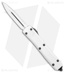 Microtech Ultratech D/E White OTF Automatic Knife (3.4" White Serrated)