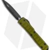 Microtech Ultratech II OTF Knife D/E Step Side OD Green Aluminum (3.4" Black)