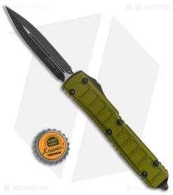 Microtech Ultratech II OTF Knife D/E Step Side OD Green Aluminum (3.4" Black) -Microtech Shop Microtech Ultratech II DE Auto Step Side OD Green Aluminum Black BHQ 144028 jr bottlecap