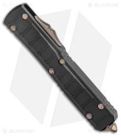 Microtech Ultratech II OTF Knife S/E Step Side (3.4" Bronze Apocalyptic) -Microtech Shop Microtech Ultratech II OTF SE Step Side Black Bronze BHQ 139150 jr spine