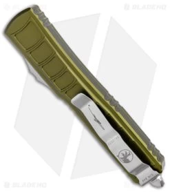 Microtech Ultratech II Signature Tanto T/E OTF Auto Knife OD (3.4" SW) -Microtech Shop Microtech Ultratech II Signature Tanto TE OTF Auto OD Green SW BHQ 144589 jr side