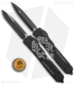 Microtech Ultratech OTF Automatic Knife Set Dead Man's Hand (3.4" DLC) 122-1DM -Microtech Shop Microtech Ultratech OTF DE SE Set Dead Mans Hand DLC 122 1DM 121 1DM BHQ 102128 jr bottlecap