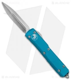 Microtech Ultratech D/E OTF Automatic Knife Turquoise CC (3.4" Satin) 122-4TQ