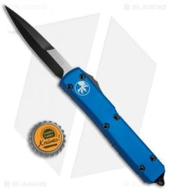 Microtech Ultratech Bayonet OTF Automatic Knife Blue CC (3.4" Black) 9 Microtech Ultratech Bayonet OTF Automatic Knife Blue CC (3.4" Black) -Microtech Shop Microtech Ultratech OTF SE Contoured Blue Bayo Black 120 1BL BHQ 68236 jr bottlecap jr
