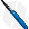 Microtech Ultratech Bayonet OTF Automatic Knife Blue CC (3.4" Black) -Microtech Shop Microtech Ultratech OTF SE Contoured Blue Bayo Black 120 1BL BHQ 68236 jr jr