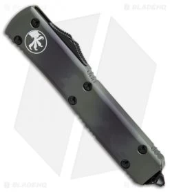 Microtech Ultratech S/E OTF Automatic Knife CC (3.4" Green Camo Serr) -Microtech Shop Microtech Ultratech SE CC green camo serr BHQ 52463 er spine