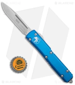 Microtech Ultratech S/E OTF Automatic Knife Blue (3.4" Stonewash) 121-10BL -Microtech Shop Microtech Ultratech SE OTF AK Blue 3in SW BHQ 26882 td size