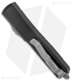 Microtech Ultratech S/E OTF Automatic Knife CC (3.4" Apocalyptic Serr) 121-11AP -Microtech Shop Microtech Ultratech SE OTF Auto Black Apocalyptic Serr BHQ 52110 jr side