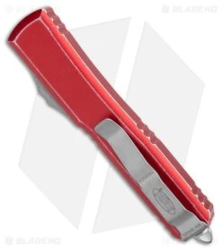 Microtech Ultratech S/E OTF Automatic Knife Distressed Red (3.4" Apocalyptic) -Microtech Shop Microtech Ultratech SE OTF Auto Distressed Red Apocalyptic BHQ 176483 jr side