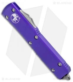 Microtech Ultratech Knife Purple S/E OTF Automatic (3.4" Satin) -Microtech Shop Microtech Ultratech SE OTF Auto Purple Satin 121 4PU BHQ 17282 jr side