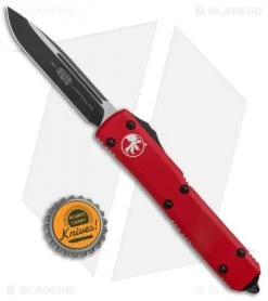 Microtech Ultratech S/E OTF Automatic Knife Red CC (3.4" Black) 121-1RD -Microtech Shop Microtech Ultratech SE OTF Auto Red CC Black 121 1RD BHQ 51581 jr bottlecap