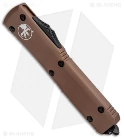 Microtech Ultratech S/E OTF Automatic Knife Tan CC (3.4" Black) 121-1TA -Microtech Shop Microtech Ultratech SE OTF Auto Tan CC Black 121 1TA BHQ 50461 jr spine