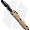 Microtech Ultratech S/E OTF Automatic Knife Tan CC (3.4" Black Serr) 121-2TA