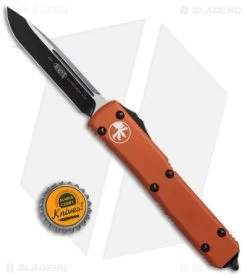 Microtech Ultratech S/E OTF Automatic Knife Orange CC (3.4" Black) -Microtech Shop Microtech Ultratech SE orange CC black BHQ 52458 jr bottlecap