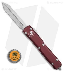 Microtech Ultratech Spartan OTF Automatic Knife Merlot Red (3.4" Stonewash) -Microtech Shop Microtech Ultratech Spartan AK Merlot Red 3in SW BHQ 174878 td size