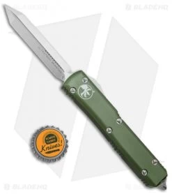 Microtech Ultratech Spartan OTF Automatic Knife OD Green CC (3.4" Satin) -Microtech Shop Microtech Ultratech Spartan OTF OD Green CC Satin 223 4OD BHQ 74525 jr bottlecap