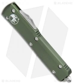 Microtech Ultratech Spartan OTF Automatic Knife OD Green CC (3.4" Satin) -Microtech Shop Microtech Ultratech Spartan OTF OD Green CC Satin 223 4OD BHQ 74525 jr spine