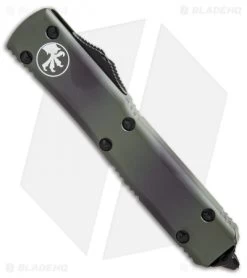 Microtech Ultratech T/E OTF Automatic Knife CC (3.4" Green Camo) 123-1GC -Microtech Shop Microtech Ultratech TE CC green camo BHQ 10078 er spine