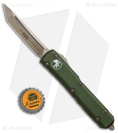 Microtech Ultratech T/E OTF Automatic Knife OD Green CC (3.4" Bronze SW) 6 Microtech Ultratech T/E OTF Automatic Knife OD Green CC (3.4" Bronze SW) - Image 4