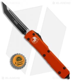 Microtech Ultratech T/E OTF Automatic Knife Orange CC (3.4" Black) -Microtech Shop Microtech Ultratech TE OTF Auto Orange CC Black 123 1OR BHQ 97830 jr bottlecap