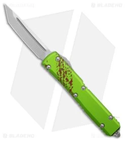 Microtech Ultratech Zombietech T/E OTF Automatic Knife Green (3.4" Stonewash)