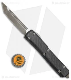 Microtech Ultratech T/E OTF Automatic Knife Black CF (3.4" Bronze Apocalyptic) -Microtech Shop Microtech Ultratech TE OTF Black CF Bronze Apocalyptic 123 13CF BHQ 71980 jr bottlecap