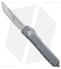 Microtech Ultratech Tanto OTF Automatic Knife Gray (3.4" Stonewash) 123-10GY