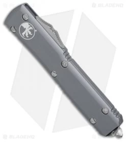 Microtech Ultratech Tanto OTF Automatic Knife Gray (3.4" Stonewash) 123-10GY -Microtech Shop Microtech Ultratech Tanto OTF Auto Gray SW 123 10GY BHQ 27323 jr side