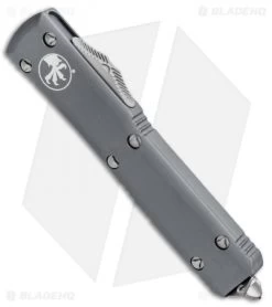 Microtech Ultratech Tanto OTF Automatic Knife Gray (3.4" SW Serr) 123-11GY -Microtech Shop Microtech Ultratech Tanto OTF Auto Gray SW Serr 123 11GY BHQ 27324 jr spine