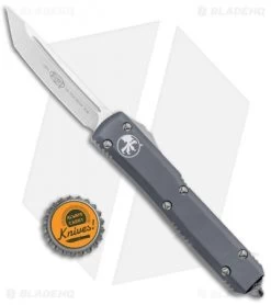 Microtech Ultratech Tanto OTF Automatic Knife Gray CC (3.4" Satin) 123-4GY -Microtech Shop Microtech Ultratech Tanto OTF Auto Gray Satin 123 4GY BHQ 27322 jr bottlecap