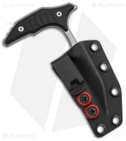 Microtech Bastinelli Bee Wharncliffe Push Dagger Black G-10 (2.5" BB Full Serr) -Microtech Shop Microtech Wharncliffe Double Push Dagger Black G10 2in BB Full Serr BHQ 143302 td sheath