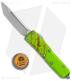 Microtech Zombie Tech UTX-85 T/E OTF Automatic Knife (3.125" Stonewash) 233-10 Z -Microtech Shop Microtech Zombie Tech UTX 85 TE OTF Auto SW 233 10Z BHQ 113050 jr bottlecap