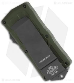 Microtech Exocet Tanto CA Legal OTF Automatic Knife OD Green (1.9" Black) -Microtech Shop Microtech exocet tanto ca legal otf auto od green black BHQ 117955 jr side