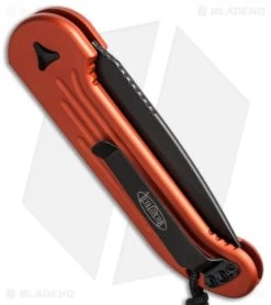 Microtech LUDT Automatic Knife Orange (3.4" Black) 135-1OR -Microtech Shop microtech 135 1 or side cm 1