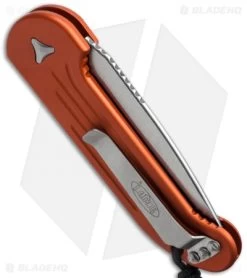 Microtech LUDT Automatic Knife Orange (3.4" Stonewash) 135-10OR -Microtech Shop microtech 135 10or side cm 1