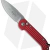 Microtech LUDT Automatic Knife Red (3.4" Stonewash) 135-10RD