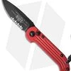 Microtech LUDT Automatic Knife Red (3.4" Black Serr) 135-2RD -Microtech Shop microtech 135 2rd cm