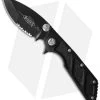 Microtech DOC Flipper Frame Lock Knife Aluminum (3.75" Black Serr) 153-2 -Microtech Shop microtech 153 2 cm