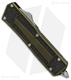 Microtech QD Scarab S/E OTF Automatic Knife OD Green (3.5" Bead Blast) 178-7OD -Microtech Shop microtech QD scarab se od green 178 7OD BHQ 37450 er spine