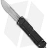 Microtech QD Scarab S/E OTF Automatic Knife Black (3.5" Bead Blast Serr) 178-8 -Microtech Shop microtech QD scarab se serr black 178 8 BHQ 37489 er