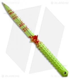 Microtech ADO Knife Zombie Green D/E Dagger Fixed Blade (4.5" Full Serr) 115-3Z