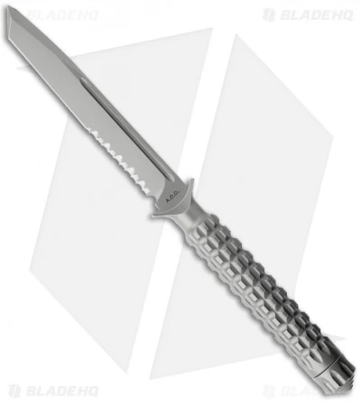 Microtech A.D.O. Tanto Knife T/E Fixed Blade (4.5" Bead Blast Serr) 117-8 3 Microtech A.D.O. Tanto Knife T/E Fixed Blade (4.5" Bead Blast Serr) 117-8