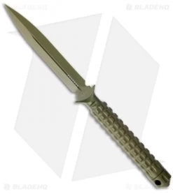 Microtech A.D.O. Knife D/E Dagger Fixed Blade (4.5" Green) 115-1GR