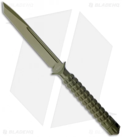 Microtech A.D.O. Tanto Knife T/E Fixed Blade (4.5" Green Plain) 117-1GR 3 Microtech A.D.O. Tanto Knife T/E Fixed Blade (4.5" Green Plain) 117-1GR