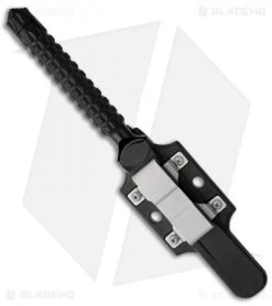 Microtech A.D.O. Tanto Knife T/E Fixed Blade (4.5" Black Full Serr) 117-3 -Microtech Shop microtech ado te black serrated 117 2 sheath back 2