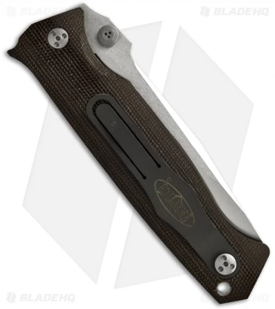 Microtech CMTX5 D/A Automatic Knife Canvas Micarta (3.5" Satin Serr) 08/2004 4 Microtech CMTX5 D/A Automatic Knife Canvas Micarta (3.5" Satin Serr) 08/2004 - Image 2